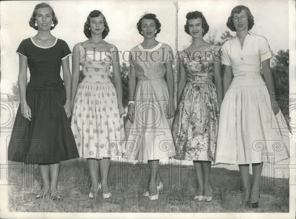 1955, Alabama-Macon County Maid of Cotton finalists - abna10471 - Historic Images