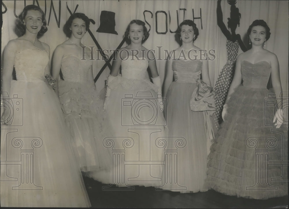 1955 Press Photo Alabama-Contestants in Hayneville&#39;s Maid of Cotton contest. - Historic Images