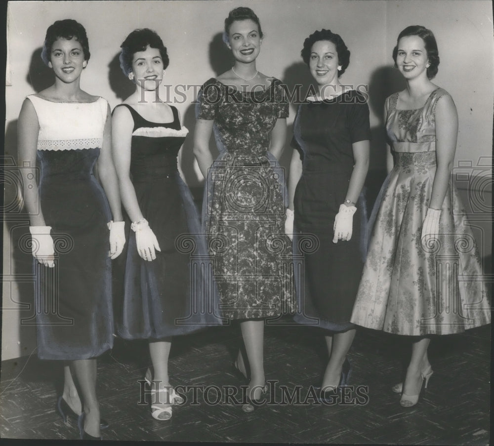 1957 Alabama-Walker County Cotton Maid contestants in Jasper.-Historic Images