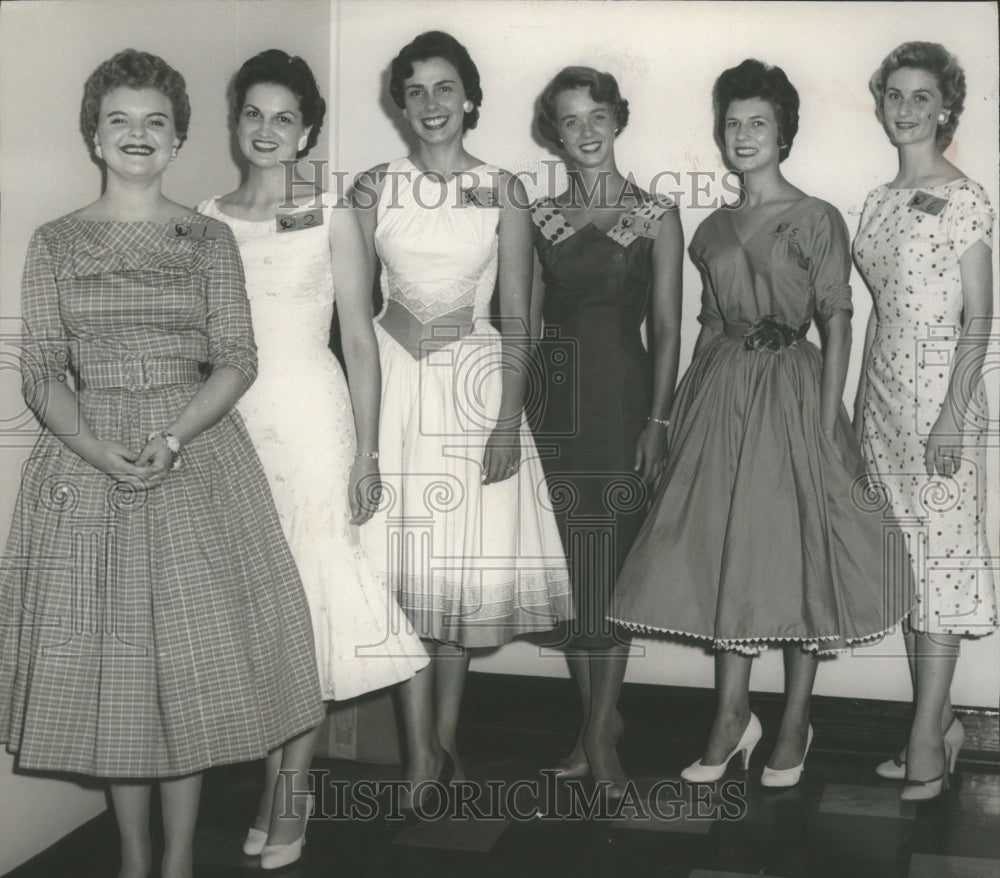 1957, Calhoun County, Alabama-Maid of Cotton Contestants - abna10498 - Historic Images