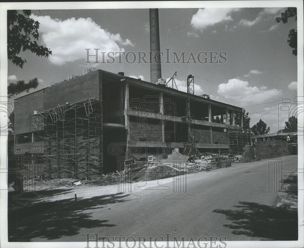 1962, Hall Being Built, Jacksonville State Teachers College, Alabama - Historic Images