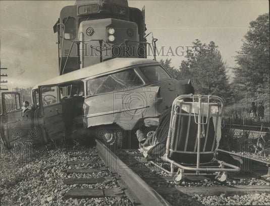 1965, Scene of Fatal Car-Train Accident, Birmingham, Alabama - Historic Images
