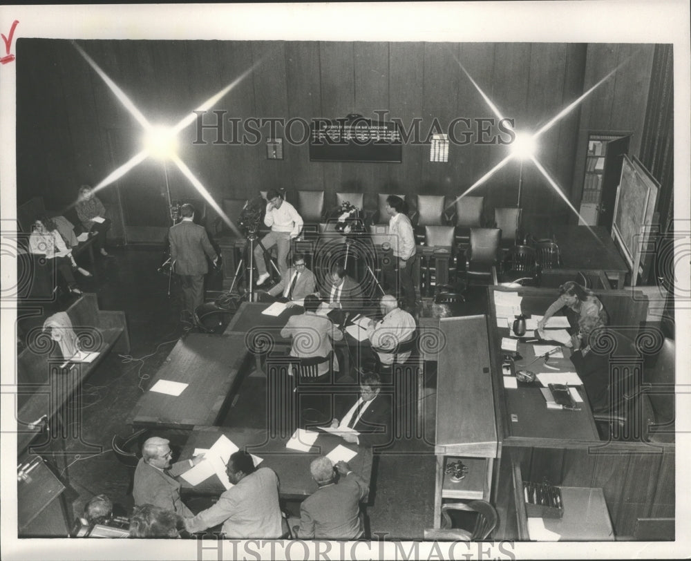 1988 Press Photo Public hearing Jefferson County Courhouse - abna10839 - Historic Images