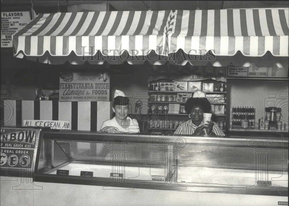 Ladies at a Pennsylvania Dutch Candies and Foods Counter - Historic Images