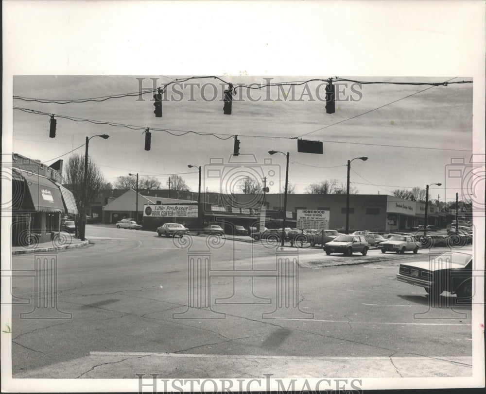 1989 Press Photo Scene of Downtown Homewood, Alabama - abna11092 - Historic Images