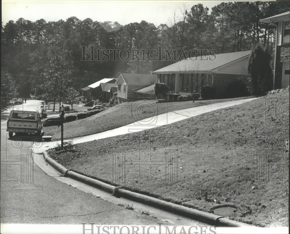 1980 Press Photo Saulter Road in Homewood, Alabama - abna11094 - Historic Images