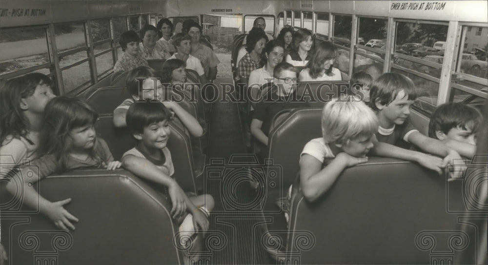 1980 Press Photo Students From Center Point Elementary School on Bus, Alabama - Historic Images