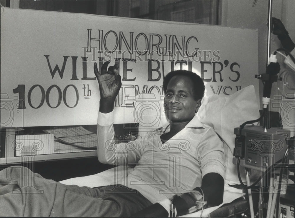 1979 Press Photo Willie Butler is going in to 4,000th hour of artificial kidney - Historic Images