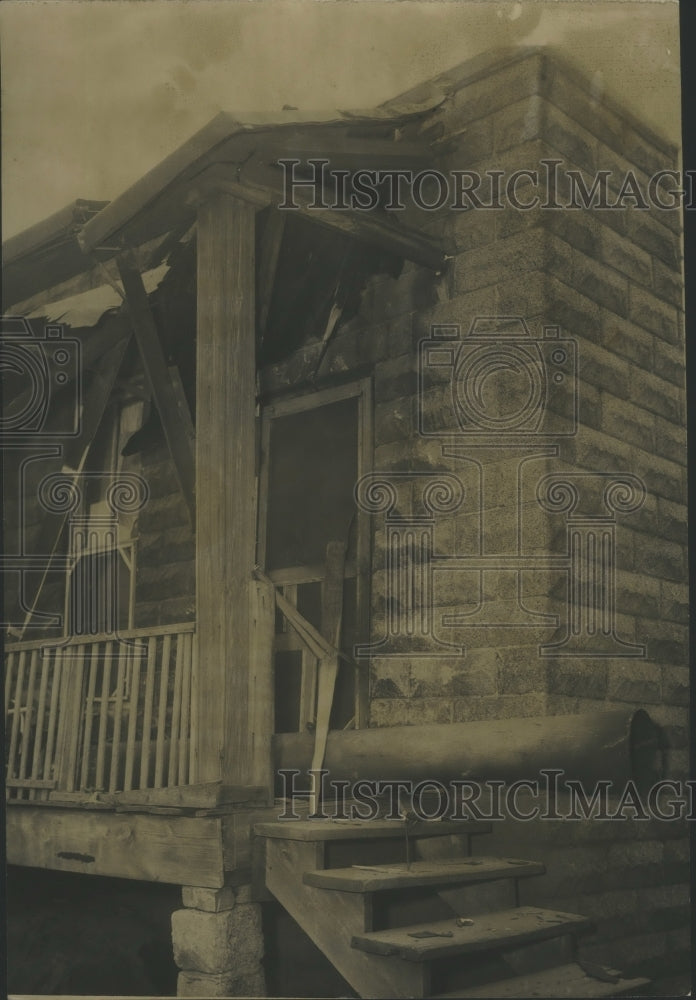 1956 Debris from explosion at Marshall Durbin damages home, Alabama-Historic Images