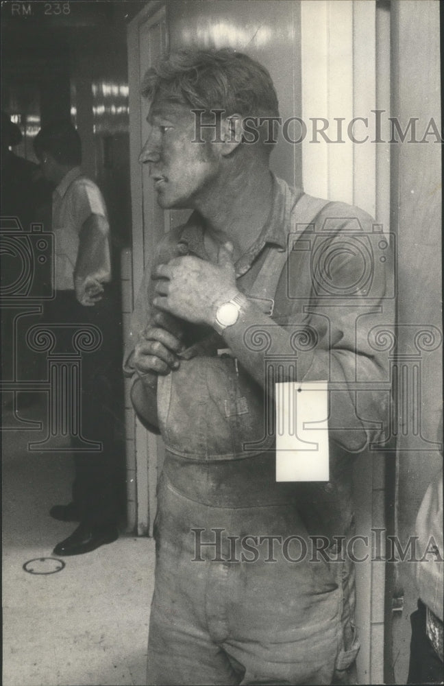 1972 Alabama, Concord Miner J.G. Crump wears ID tag after explosion-Historic Images