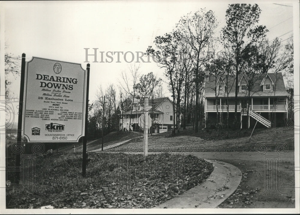 1988 Press Photo Dearing Downs subdivision in Helena, Alabama - abna11698 - Historic Images