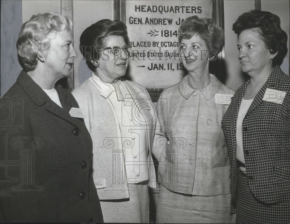 1966 Press Photo Sarah Healy, Dean University of Alabama and other deans, AAUW - Historic Images