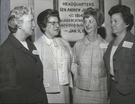 1966 Press Photo Sarah Healy, Dean University of Alabama and other deans, AAUW - Historic Images