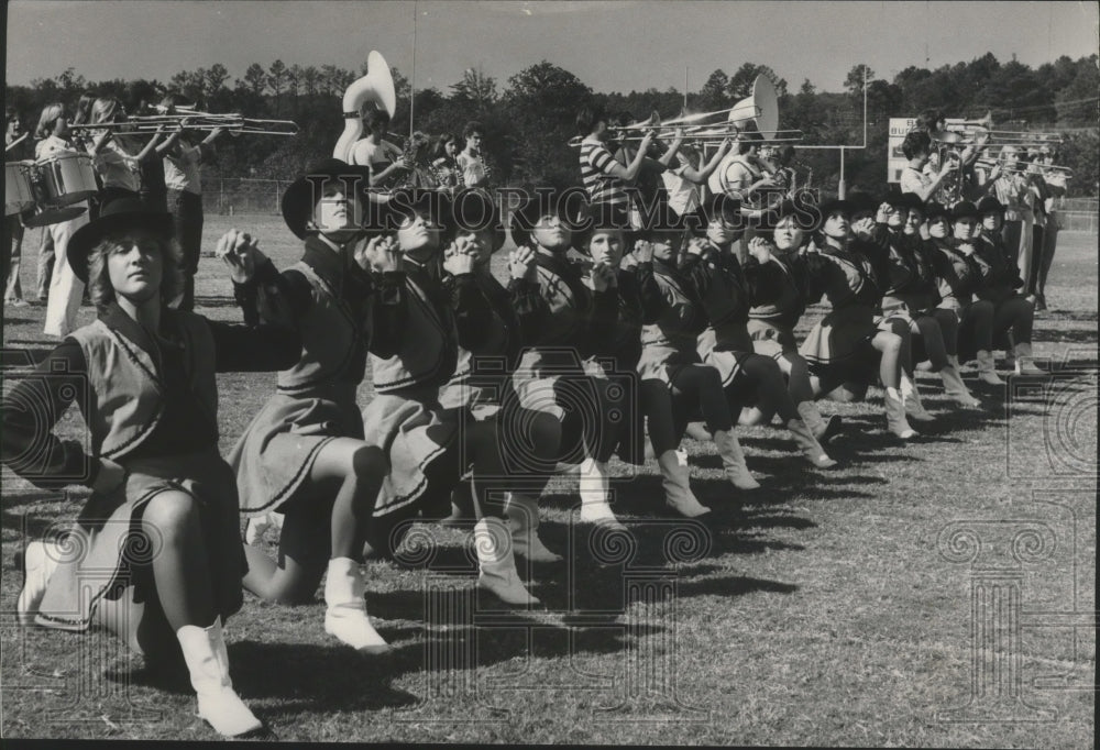 1978 Press Photo Berry High School Flag Corps, Jefferson County, Alabama - Historic Images