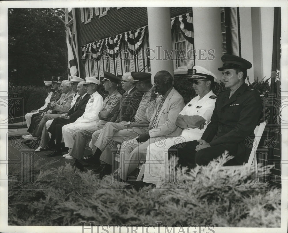 1973 Press Photo Military personnel at Independence Day Celebration, Alabama - Historic Images