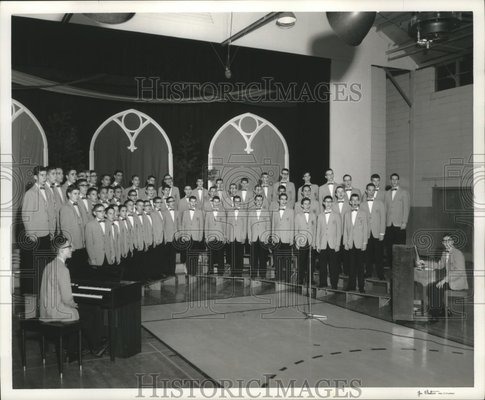 1962 Press Photo Indian Springs School Glee Club, Indian Springs, Alabama - Historic Images