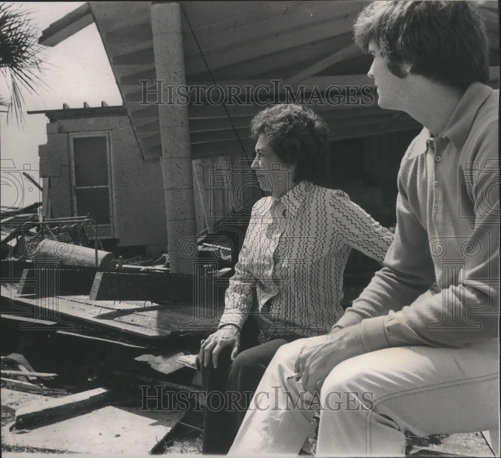 1975 Press Photo Beach house near Panama City damaged by Hurricane Eloise - Historic Images