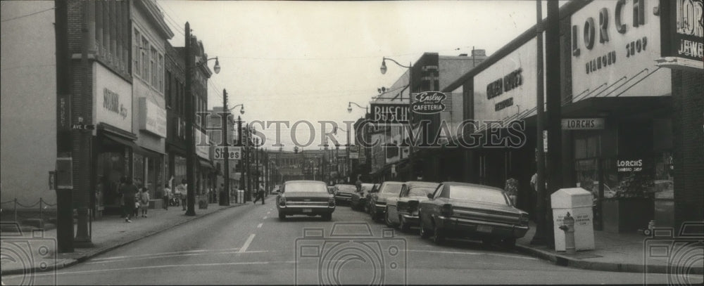 1969 Press Photo Downtown street of Ensley, Alabama - abna11911 - Historic Images