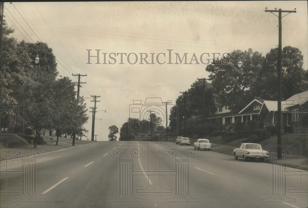 1960, Street scene of Ensley Avenue, Ensley, Alabama - abna11929 - Historic Images