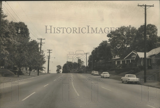 1960, Street scene of Ensley Avenue, Ensley, Alabama - abna11929 - Historic Images