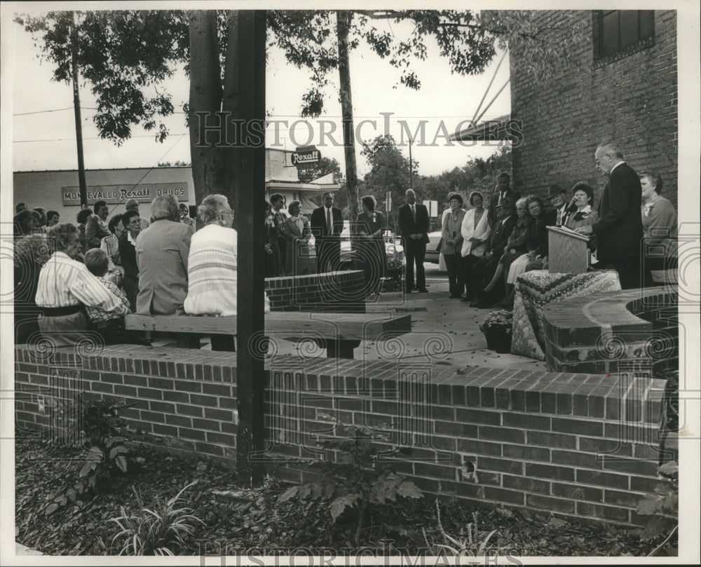 1988 Press Photo Ralph Sears Mayor of Montevallo giving a speech, Alabama - Historic Images