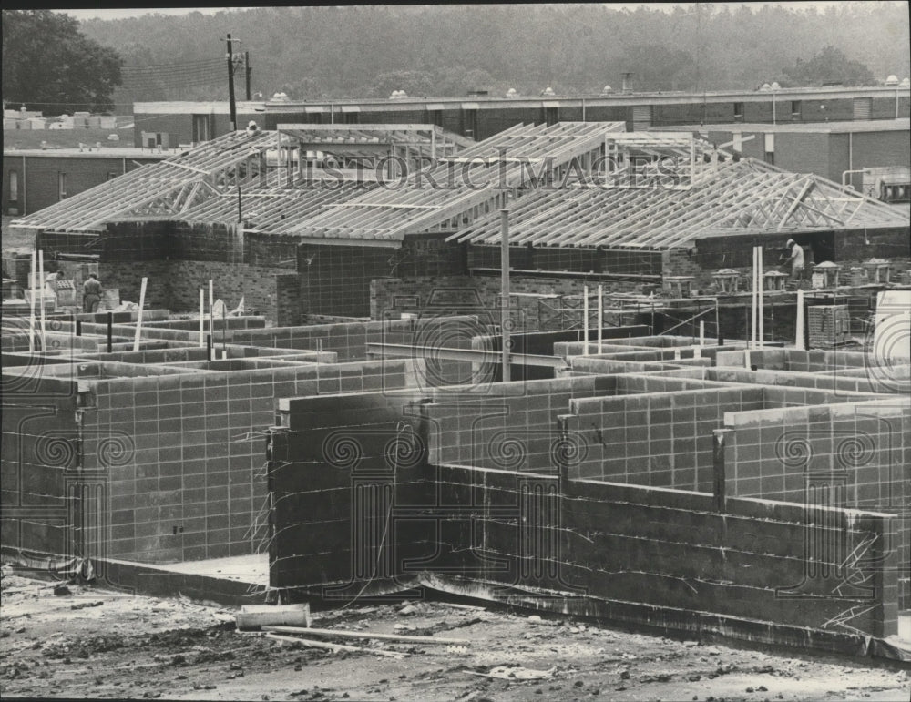 1978 Press Photo Dorm under construction at Talladega school for deaf and blind - Historic Images