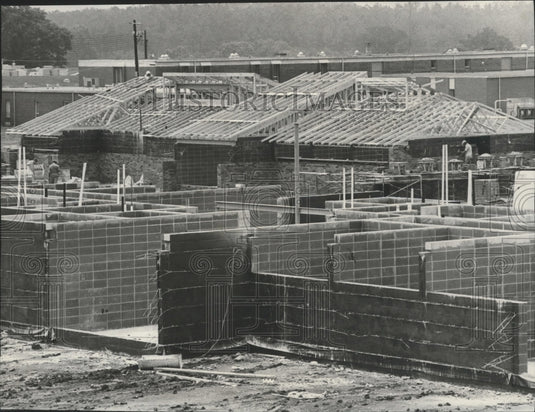 1978 Press Photo Dorm under construction at Talladega school for deaf and blind - Historic Images