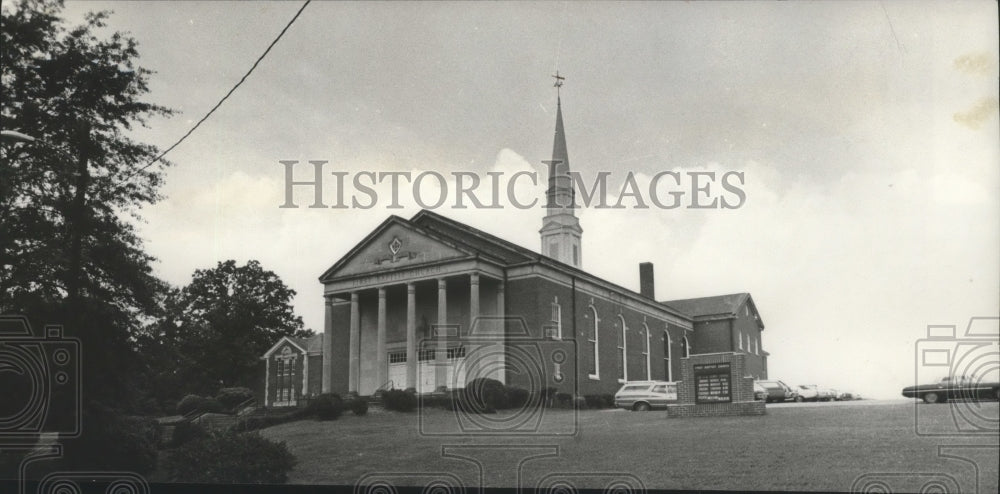 1975 Press Photo First Baptist Church of Talladega, Alabama - abna12349 - Historic Images