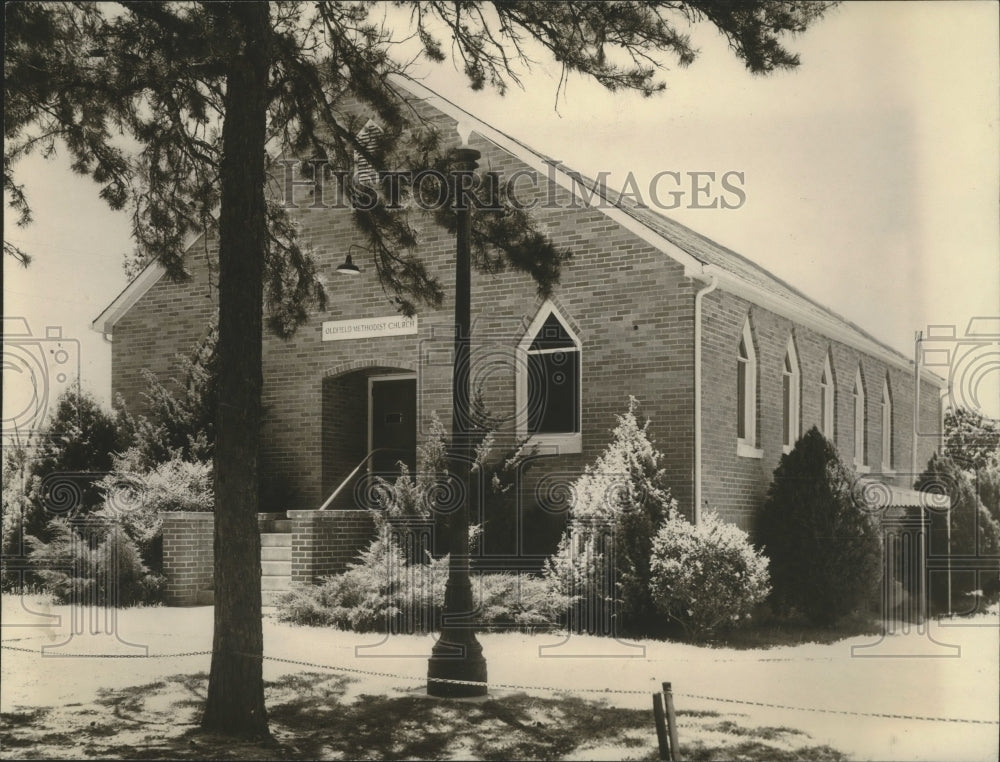 1962 Press Photo Oldfield Methodist Church, Sylacauga, Alabama - abna12394 - Historic Images