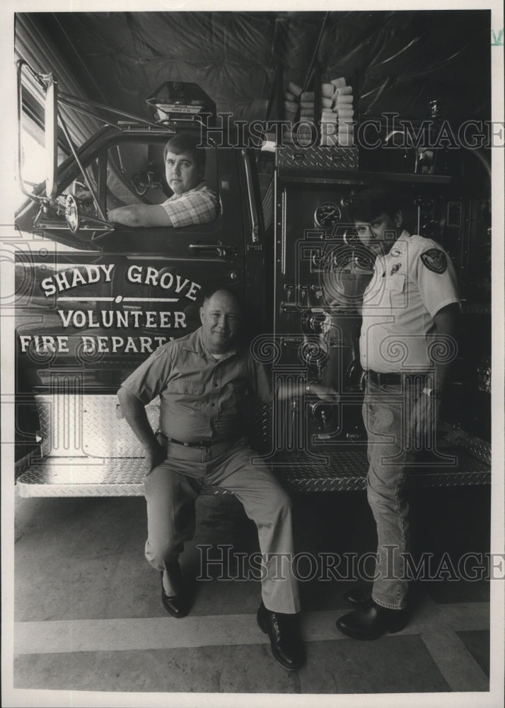 1987 Press Photo Volunteer Fire Department, Shady Grove, Alabama - abna12497 - Historic Images