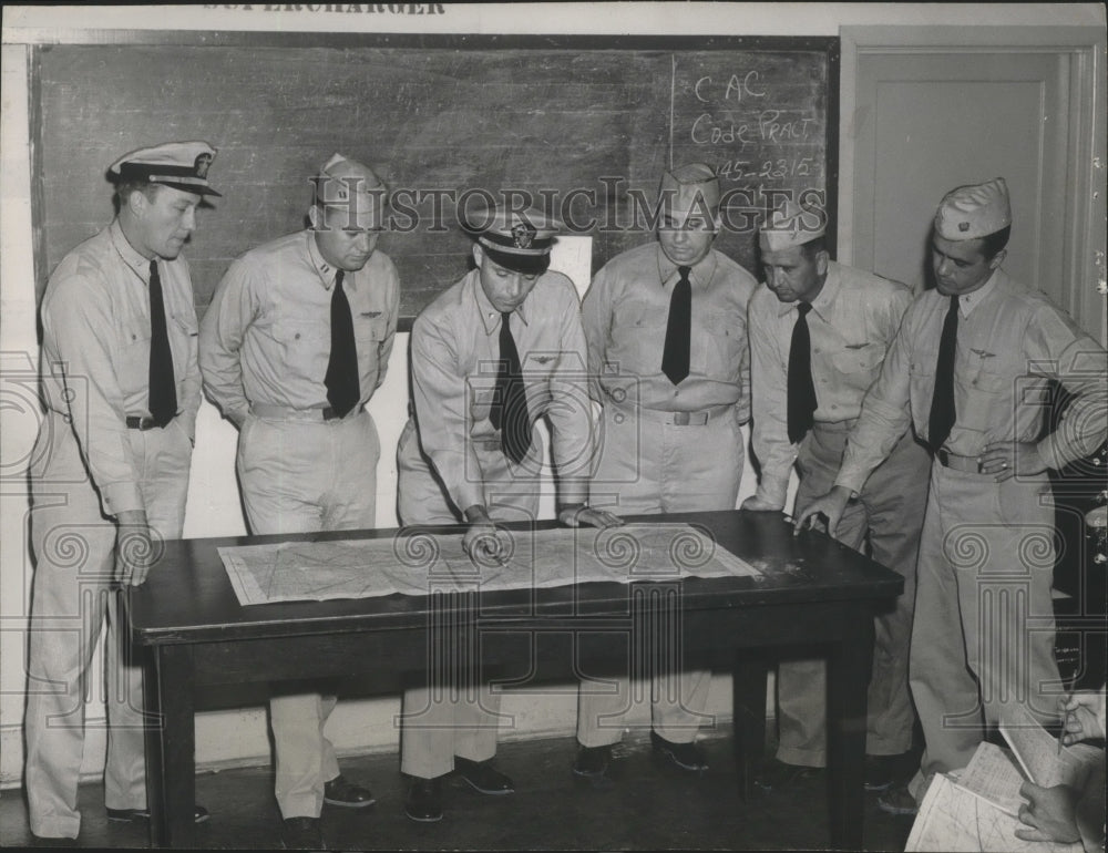 1951 Press Photo Naval Air Reserve squadron commanding officers, Birmingham-Historic Images