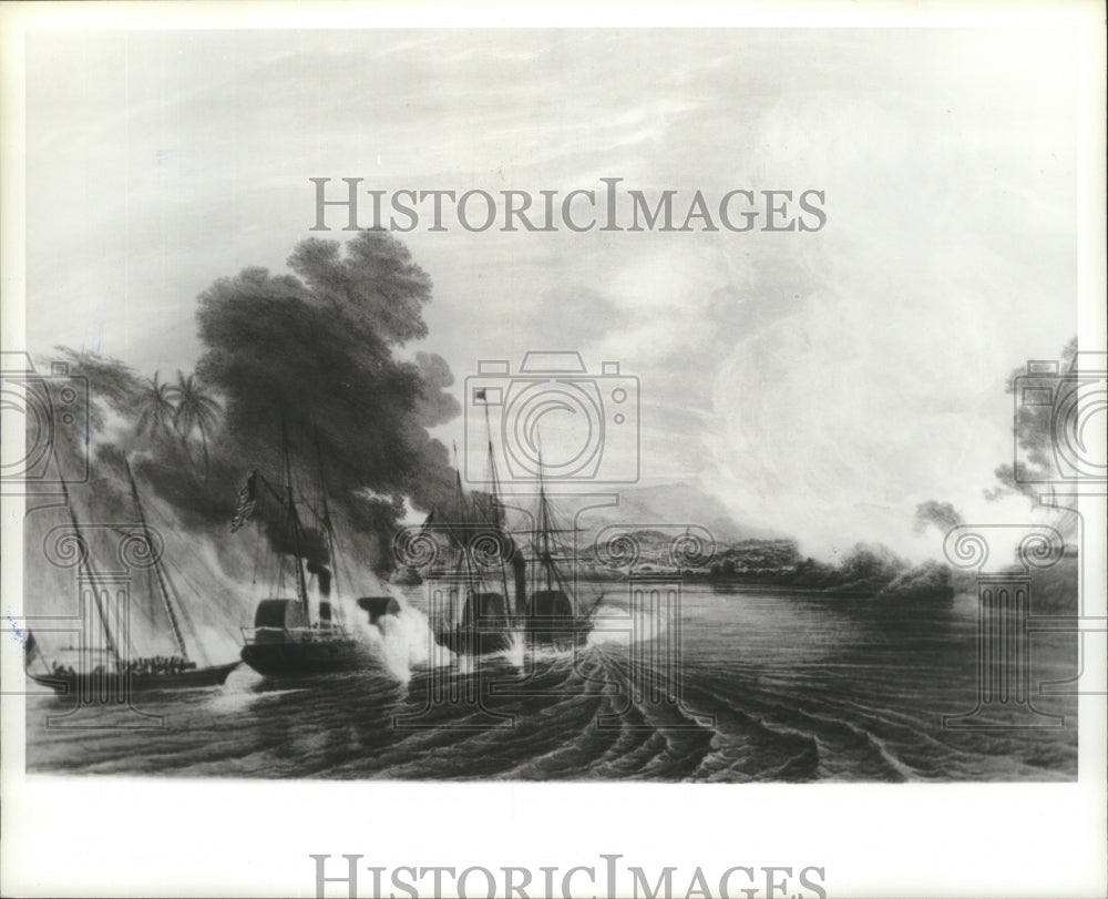 1984 June 15, 1847 The Capture of the City of Tabasco by U.S. Navy - Historic Images