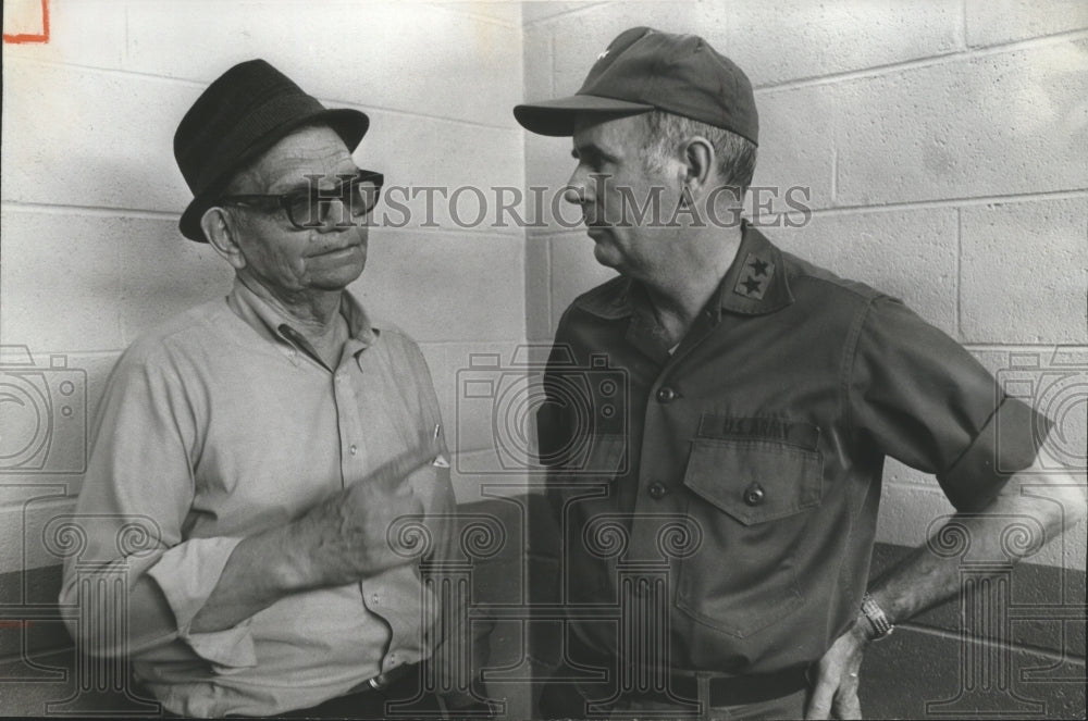 1974 General Charles Rollo and Mayor C. P. Guin, Guin, Alabama - Historic Images