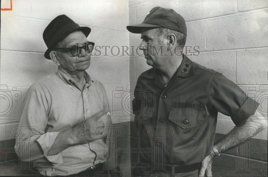 1974 General Charles Rollo and Mayor C. P. Guin, Guin, Alabama - Historic Images