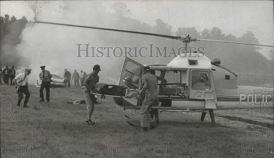 1971 Press Photo Police helicopter used for rescue training, Alabama, Tuscaloosa - Historic Images