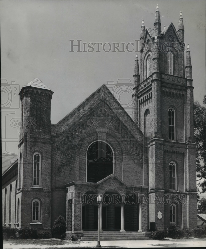 1961, Ground view of Tuskegee Methodist Church in Alabama - abna13037 - Historic Images