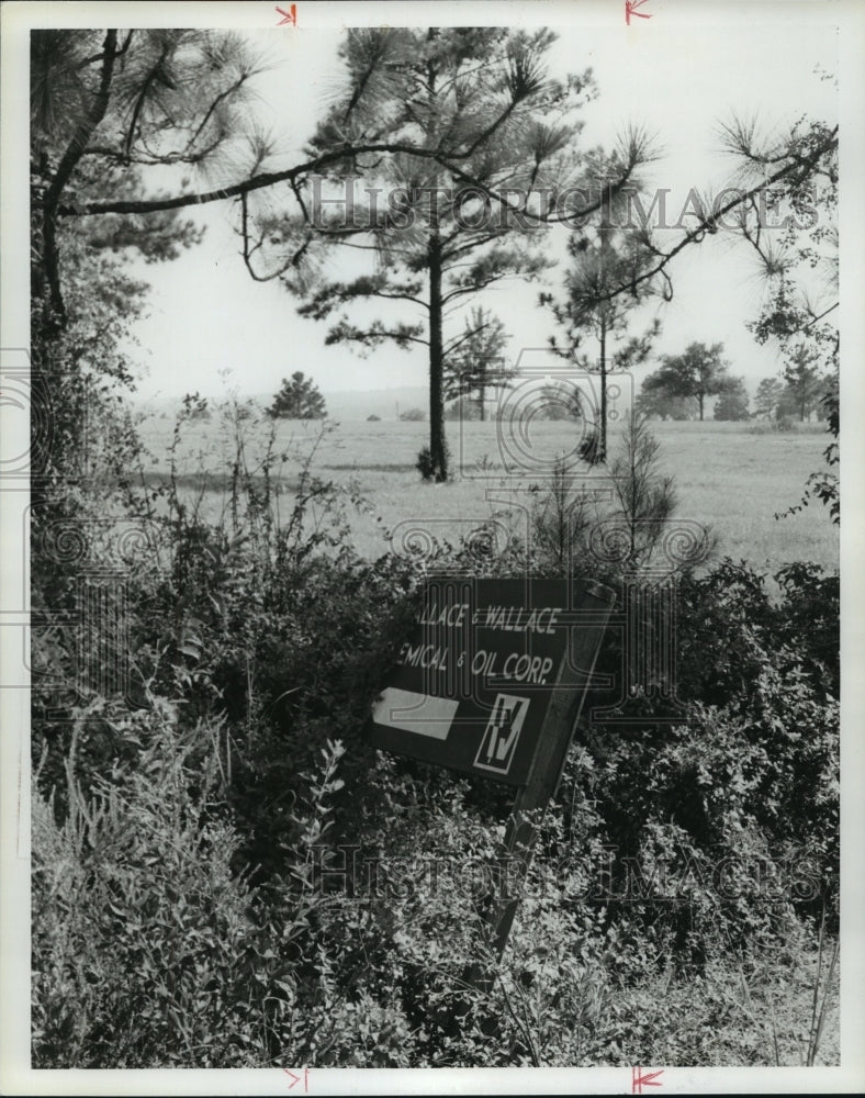 1981 Press Photo Site of Wallace and Wallace Oil Corporation, Tuskegee, Alabama - Historic Images