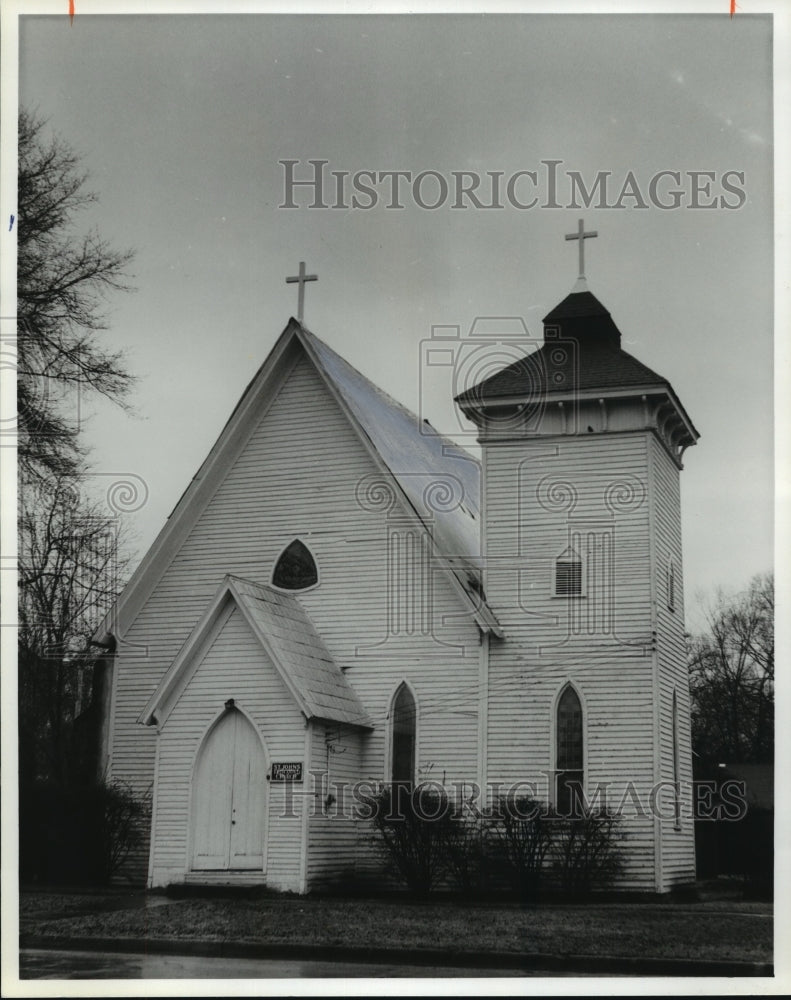 1981 Press Photo St. John Episcopal Church in Tuscumbia, Alabama - abna13081 - Historic Images