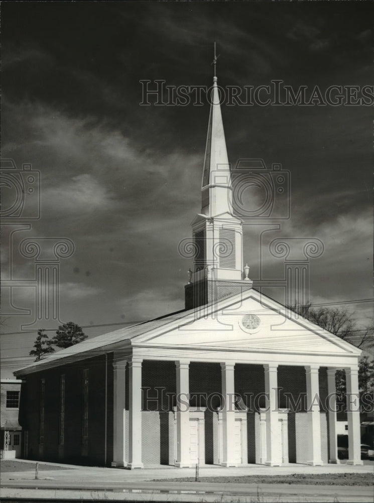 1962 Press Photo Architectural design of Mignon Baptist Church in Sylacauga - Historic Images