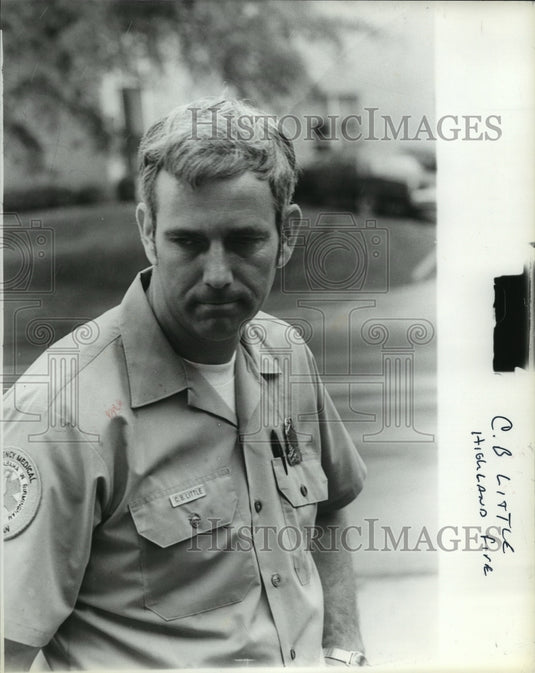 Press Photo Emergency medical employee C.B. Little in Birmingham, Alabama-Historic Images