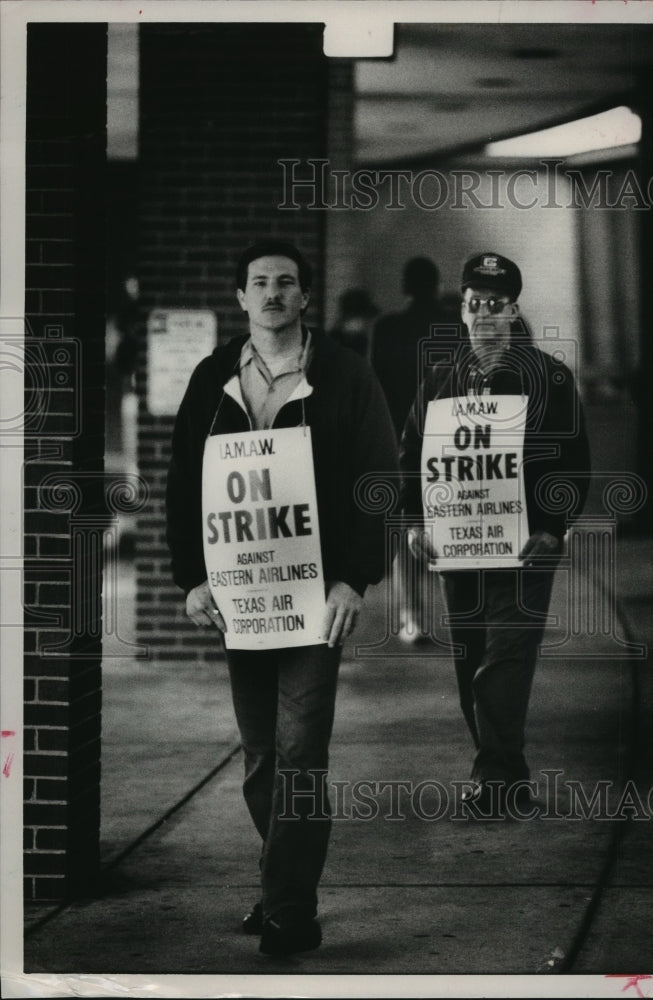 1989 Johnny Harvey and Ralph Boatwright strike at Eastern Airlines, - Historic Images