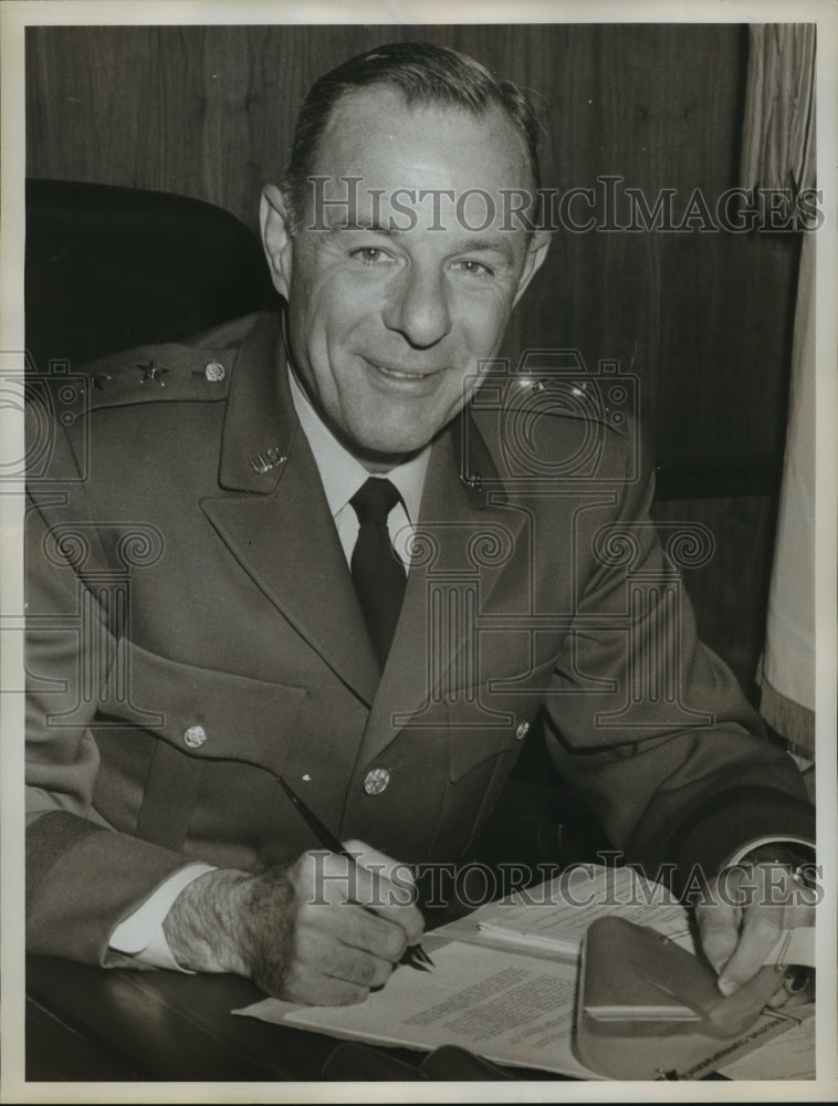 1960, Major General August Schomburg, Commander Redstone Arsenal - Historic Images