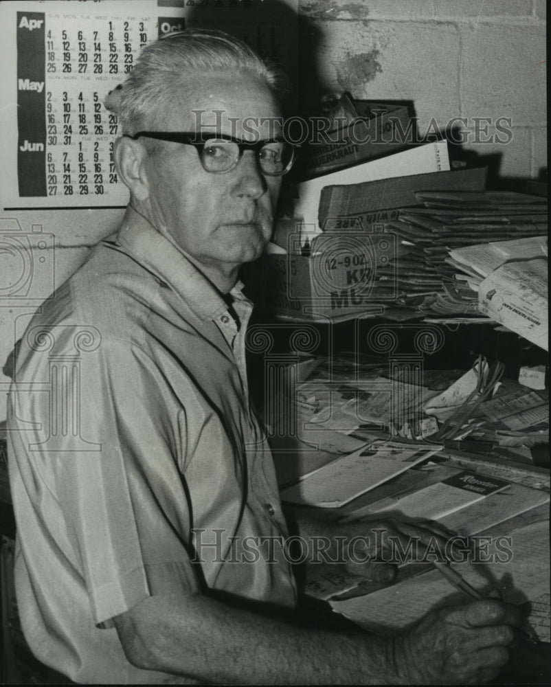 1971 Press Photo T. P. (Penny) Tate, Mayor of Cuba, Alabama - abna13277 - Historic Images