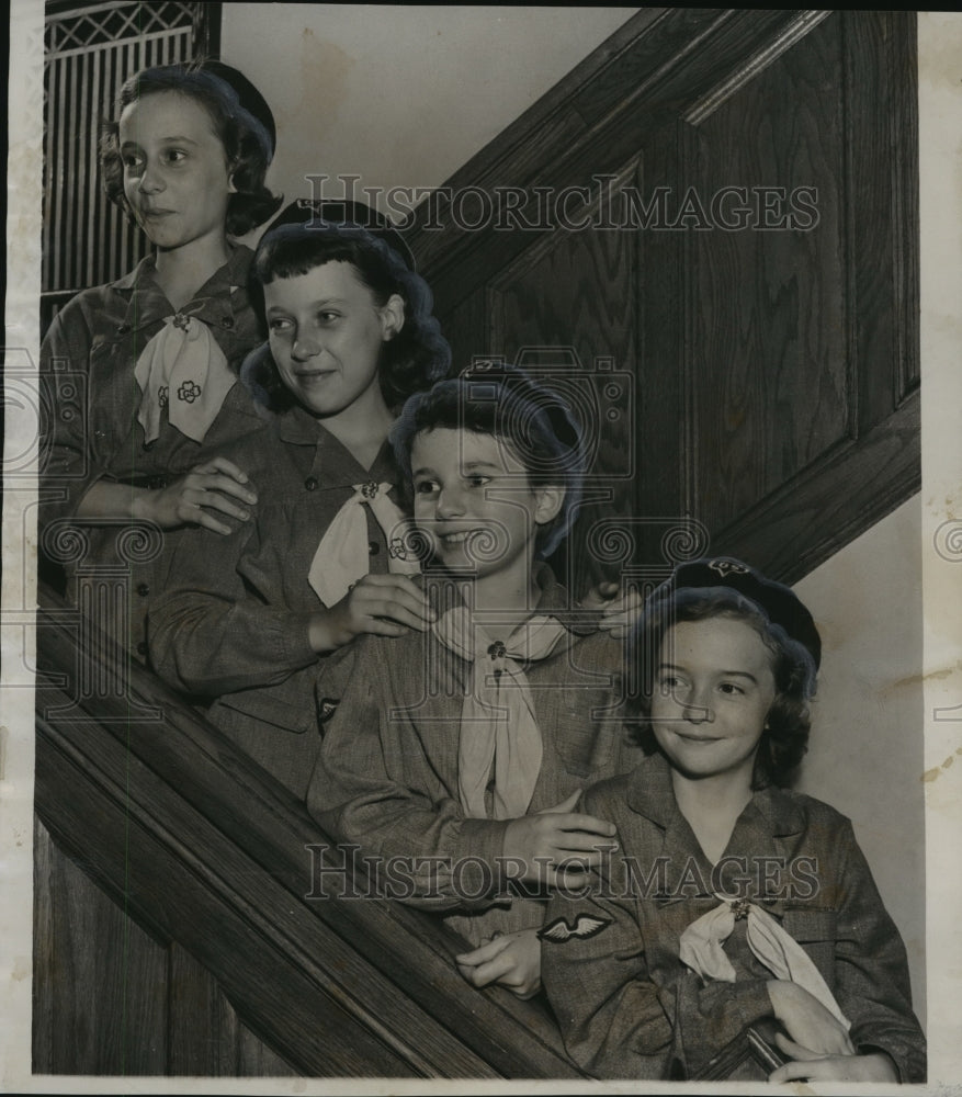 1951 Press Photo Girls Scouts Troop 31 Observe Girl Scout Week, Alabama - Historic Images