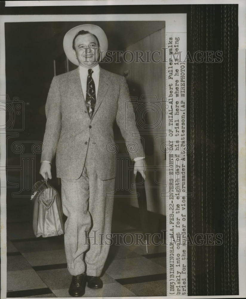 1955 Albert Fuller enters court, Birmingham, Alabama-Historic Images
