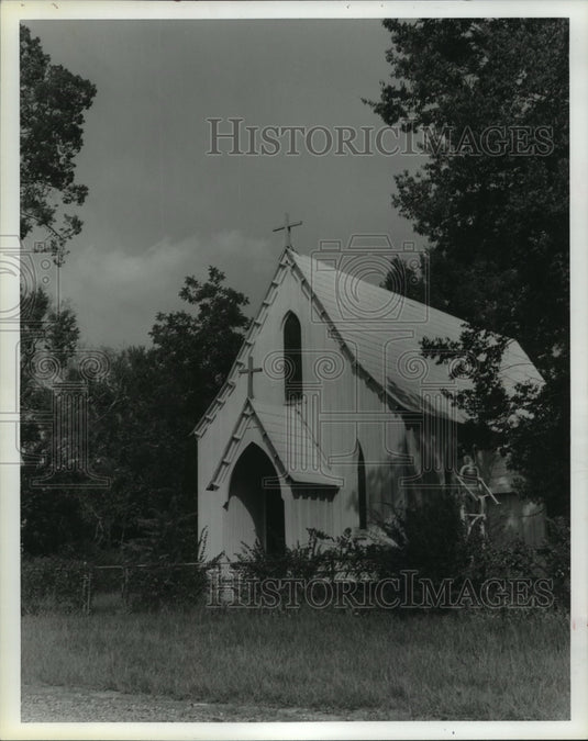 1980 In front of Saint John's Episcopal Church in Forkland, Alabama - Historic Images