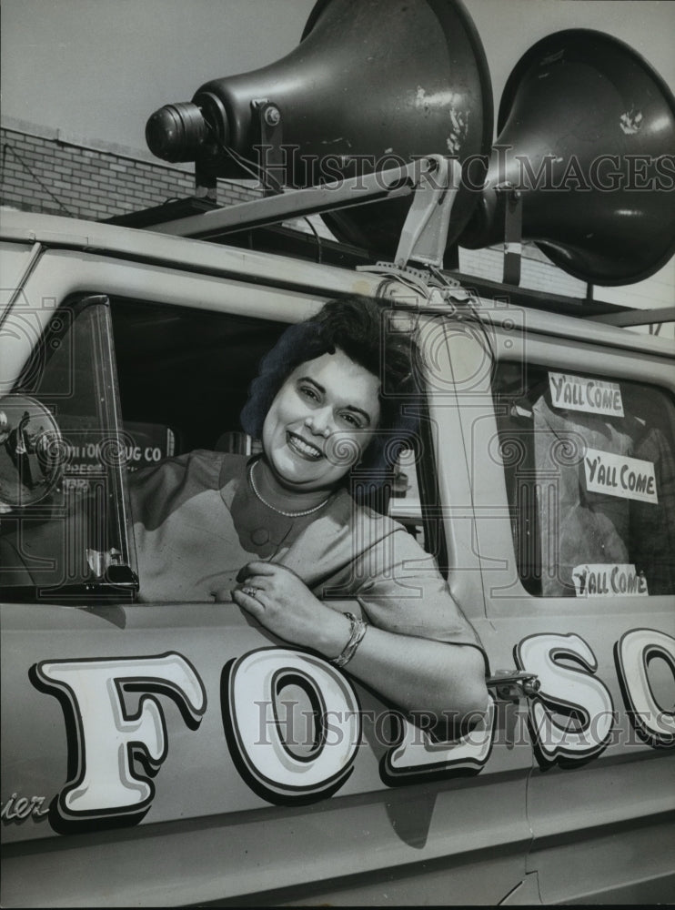 1962, Mrs. Fames Folsom, wife of Gubernatorial Candidate, Alabama - Historic Images