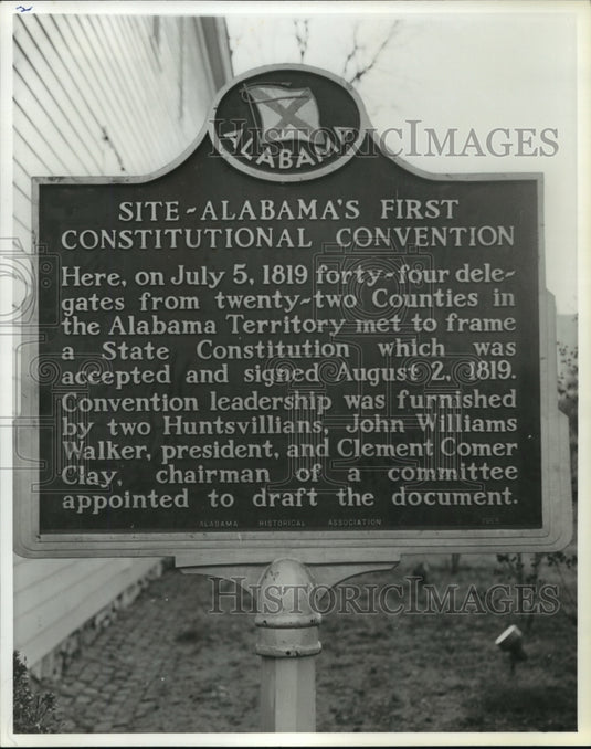 1981, Site of Alabama's First Constitutional Convention, Huntsville - Historic Images
