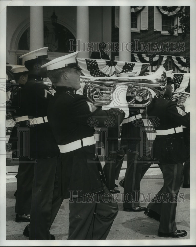 1973, Trumpet players marching in Independence Day Parade - abna13846 - Historic Images