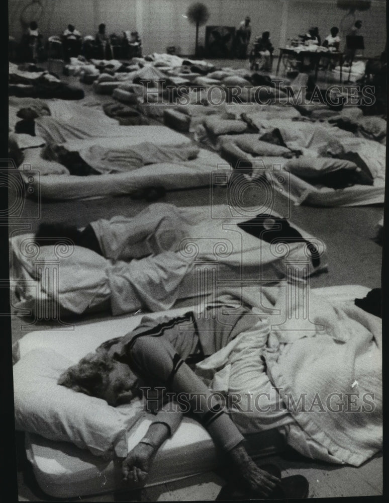 1979, Nursing Home Residents Shelter From Hurricane Frederic, Alabama - Historic Images